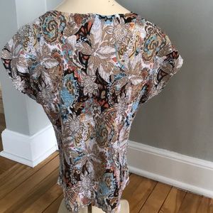 Alberto Makali Tops - Alberto Makali brown tones print stretch top, Lg Alberto Makali Tops - Alberto Makali brown tones print stretch top, Lg